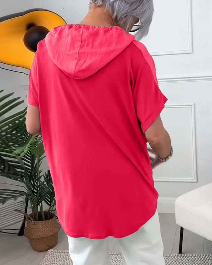 Lory | Floral Hooded Top