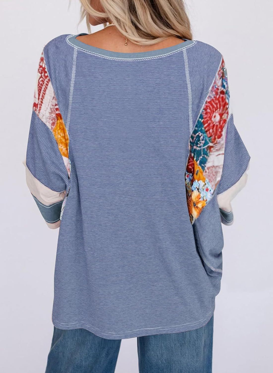 Lizzy | Striped Patch Top