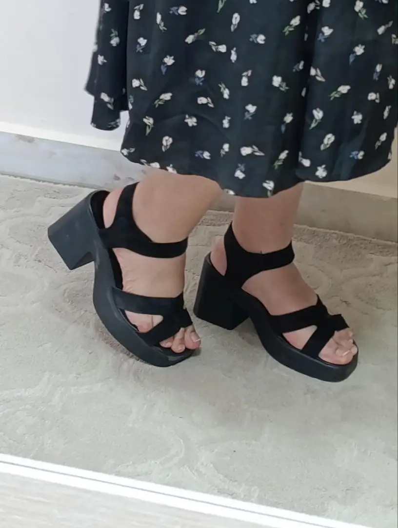 Happy customer showing her newly bought Fiona Boutique Heels