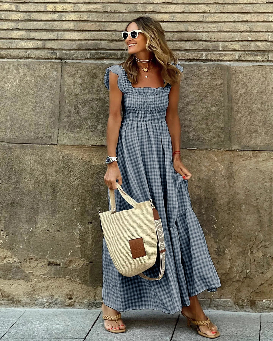 Hannah | Retro Check Dress