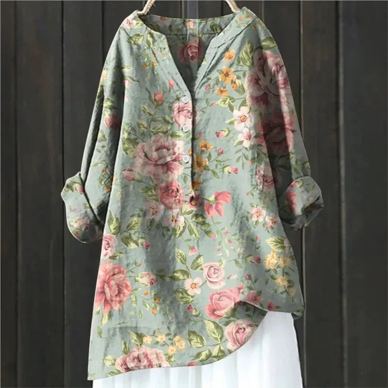 Emilia | Floral Accent Top