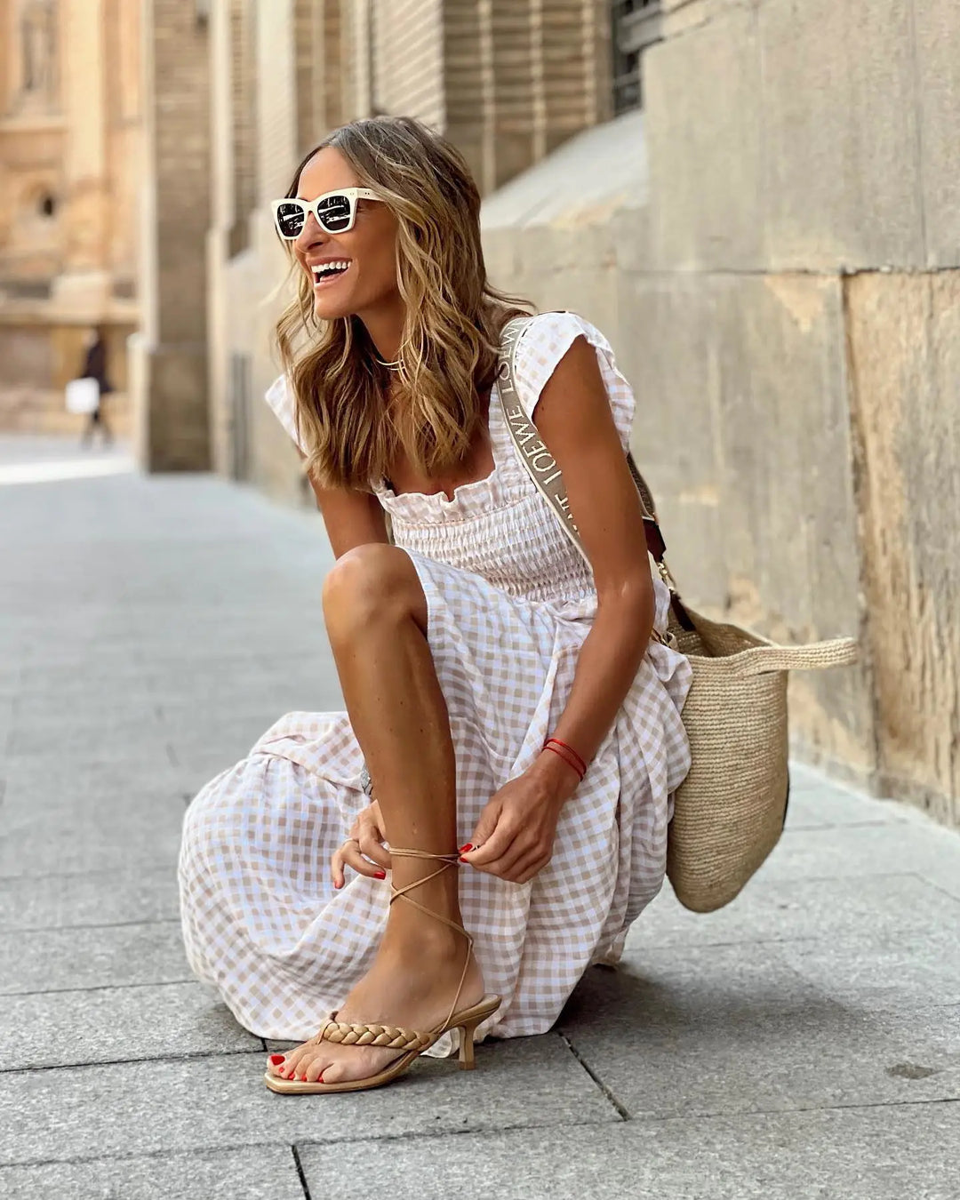 Hannah | Retro Check Dress