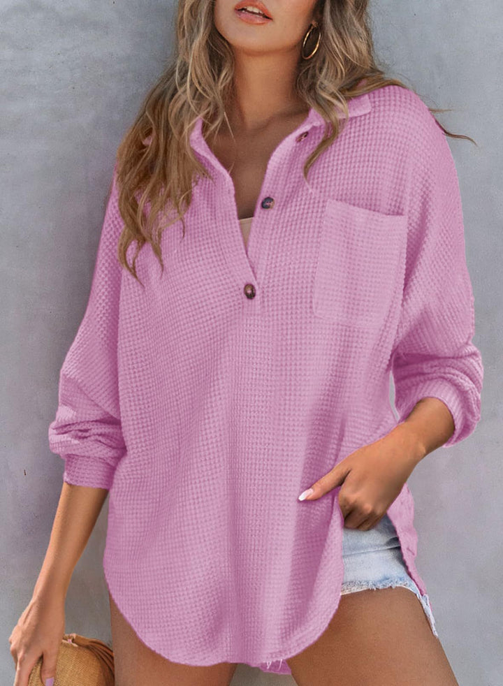 Luisa | Chic Waffle Top