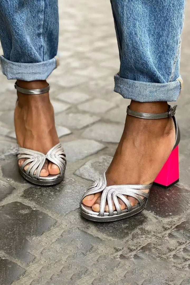 Amelia | Patent Sandals