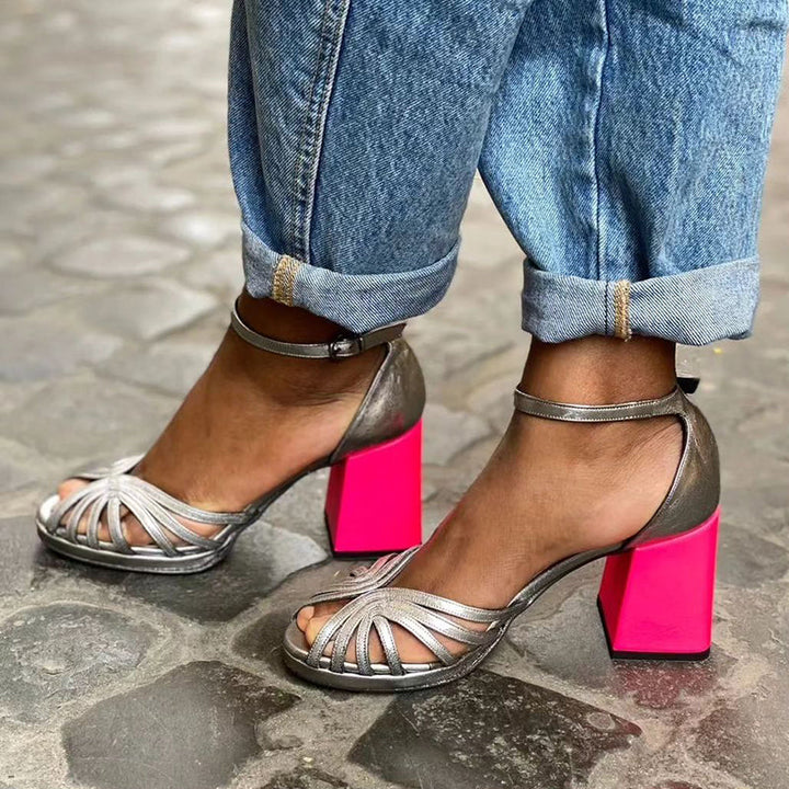 Amelia | Patent Sandals
