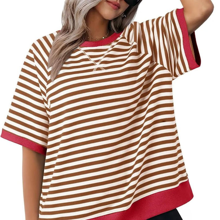 Tessa | Striped Casual Art Tee