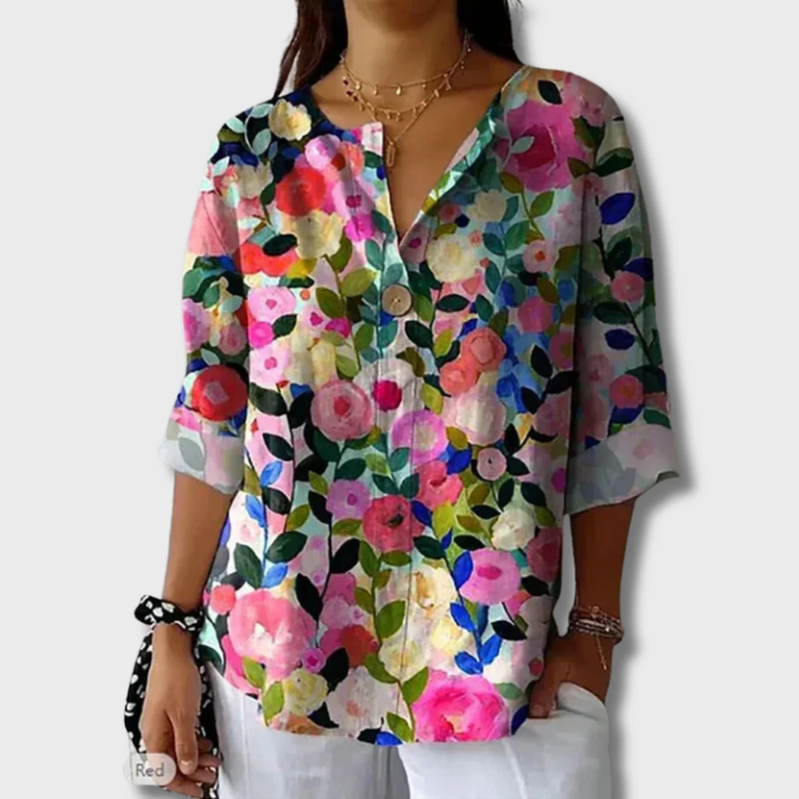 Thelma | Elegant Floral Blouse